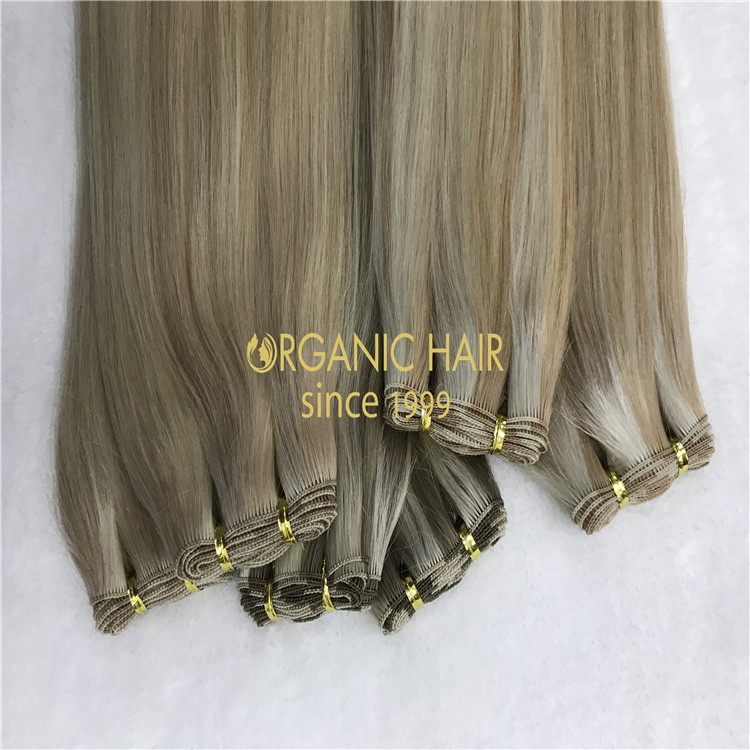 Cuticle intact hand-tied extensions wholesale H327